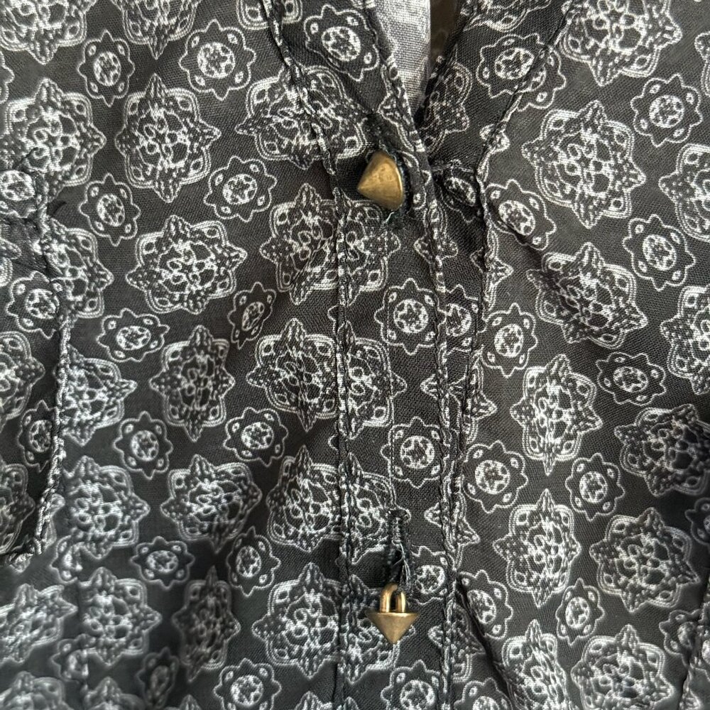 Metaphor Sheer Patterned Blouse - image 4